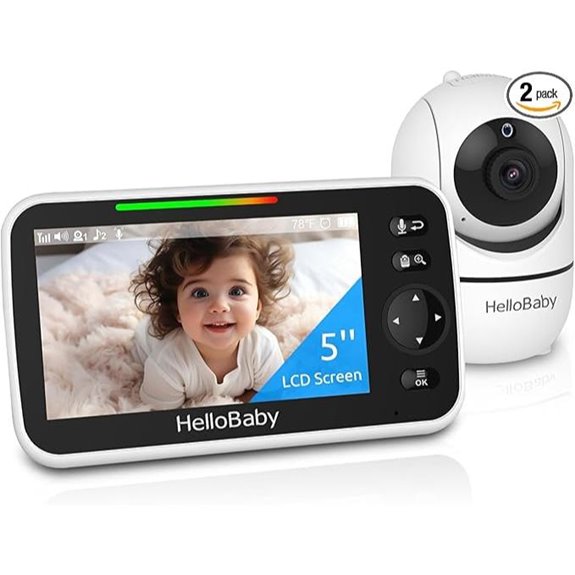 HelloBaby No WiFi Baby Monitor with 5 Screen