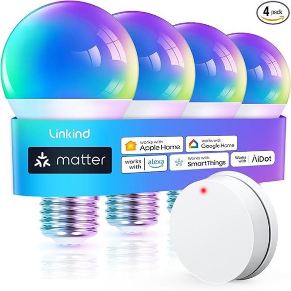 Linkind Matter WiFi Smart Bulb 4-Pack