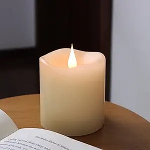 Battery Operated Flameless Candles with Timer (3x3 Inch)
