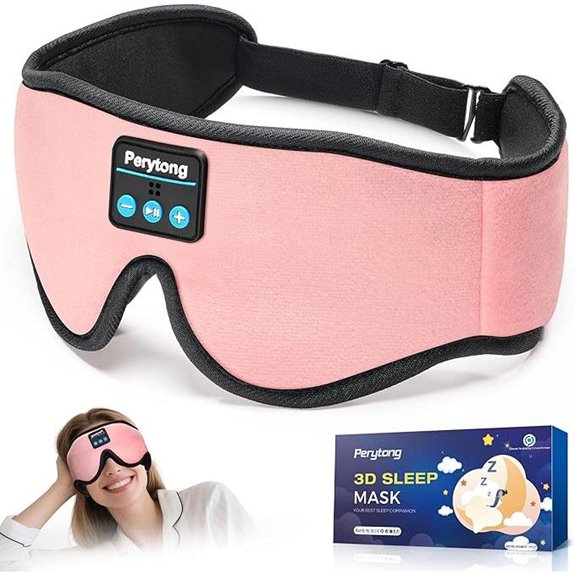 Bluetooth Sleep Mask with Headphones and 3D Contour