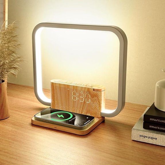 Sunrise Alarm Clock with Wireless Charger and Sleep Sounds