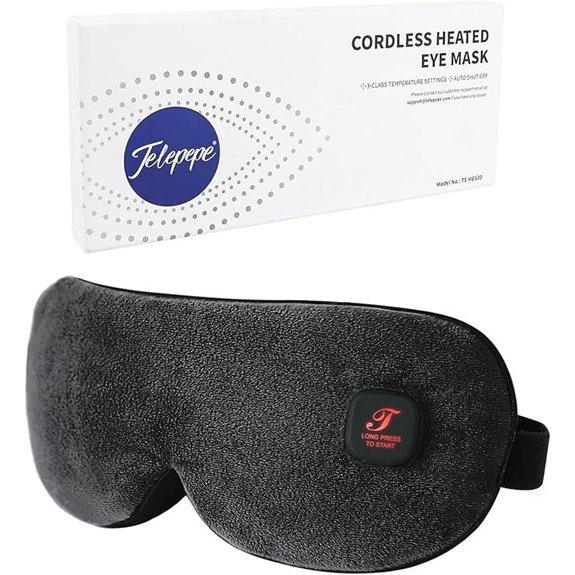 Cordless Heated Eye Mask with Rechargeable Battery