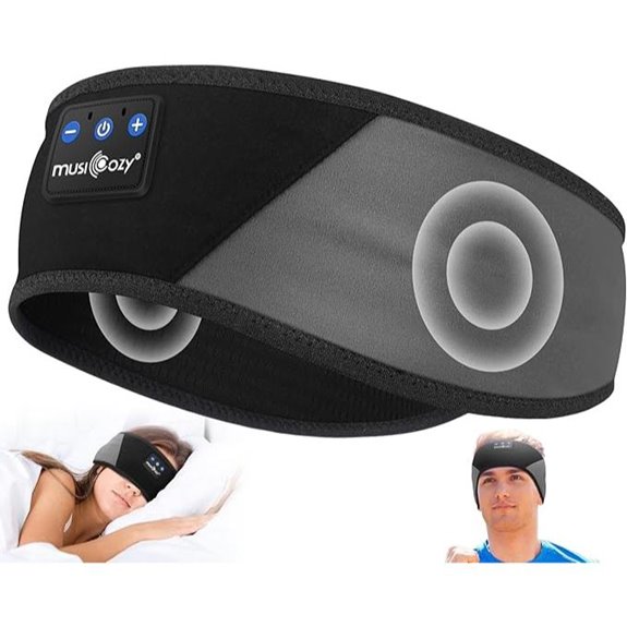 MUSICOZY Sleep Headphones Bluetooth 5.4 Earbuds with Eye Mask