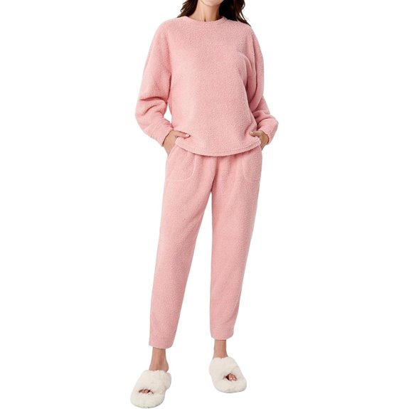 DAVID ARCHY Women's Fleece Loungewear Pajama Set