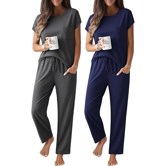 Ekouaer Women's Pajama Set with Pockets (2 Pack)