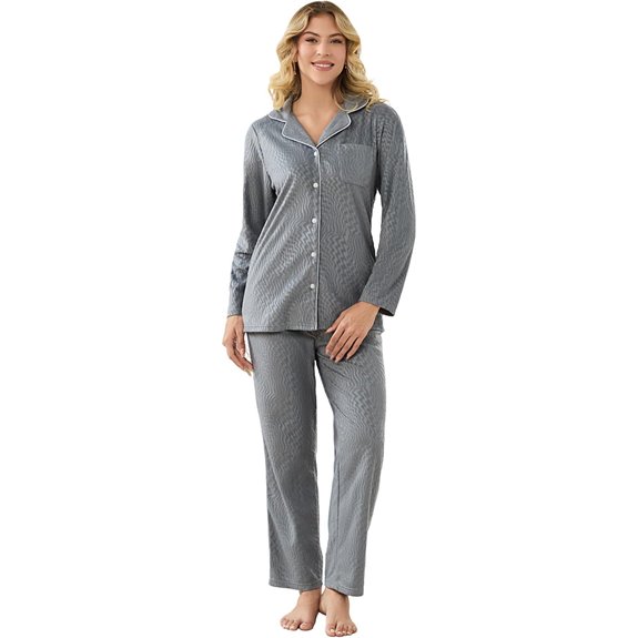 HEARTNICE Fleece Pajamas for Women 2-Piece Cozy Set