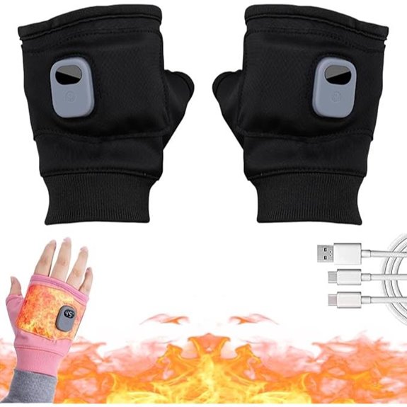 women s heated glove display