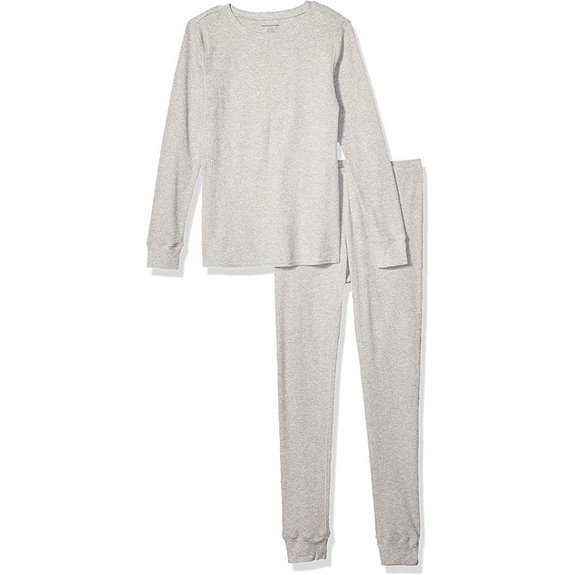 Amazon Essentials womens Waffle Snug Fit Pajama Set 2 Piece Long Sleeve