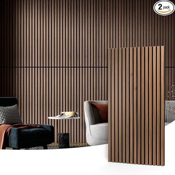 Art3d 2 Wood Slat Acoustic Panels for Wall/Ceiling