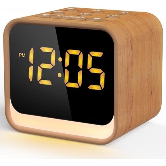 Housbay Wooden Alarm Clock with Birdsong & White Noise