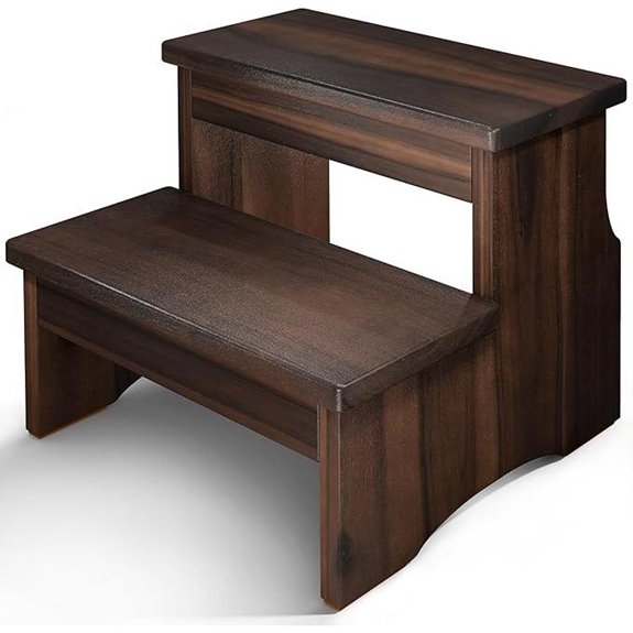 Wooden Two-Step Stool for Adults & Kids