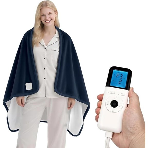 Heated Wearable Shawl with Multiple Heating Settings