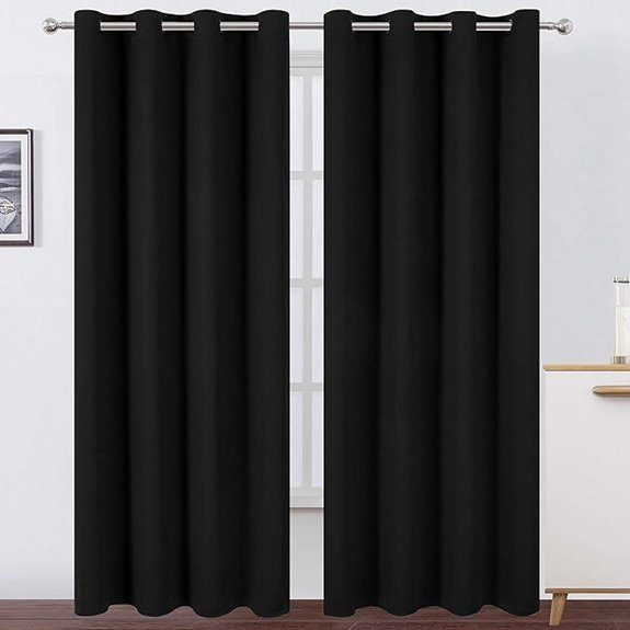 LEMOMO Blackout Curtains Set of 2 52x84 Inches