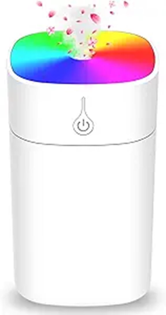 Mini Portable Humidifier with Night Light and Auto-Off