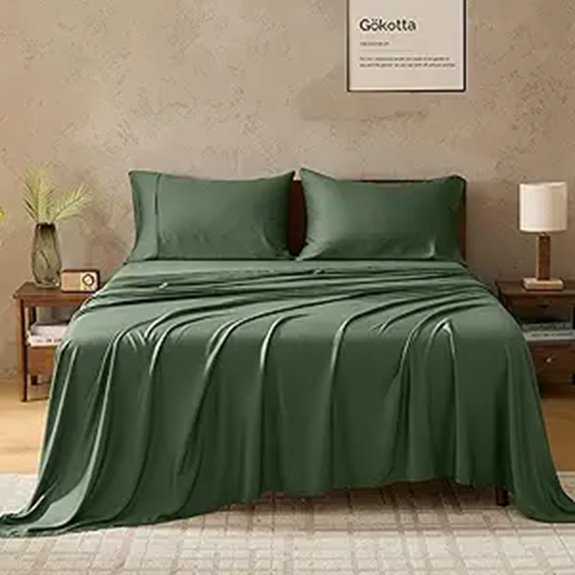 GOKOTTA Queen Bed Sheets Set Cooling Deep Pockets