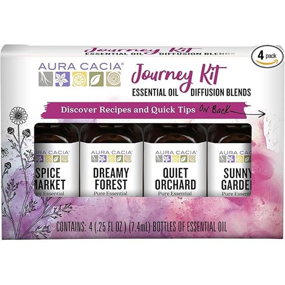 Aura Cacia 4-Pack Essential Diffusion Oils Kit