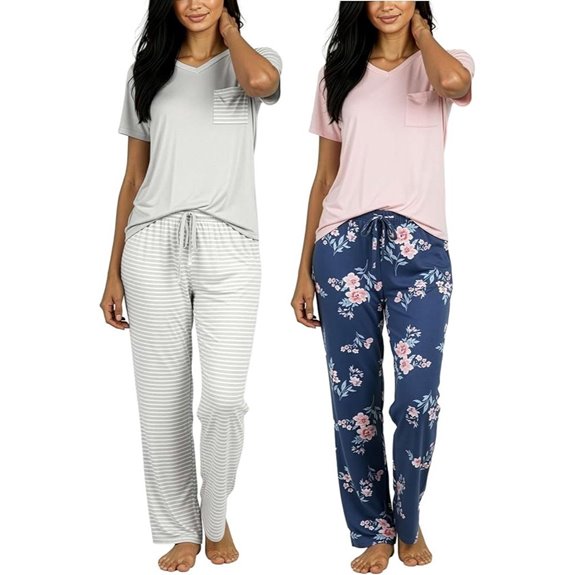 Real Essentials Women's Pajama Sets (2-Pack)