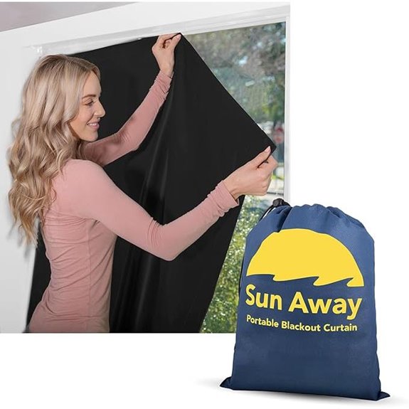 SUN AWAY Portable Blackout Curtain with Suction Cups