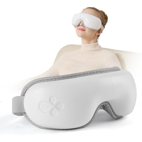 Upgraded Portable Eye Massager with Heat and Light Block