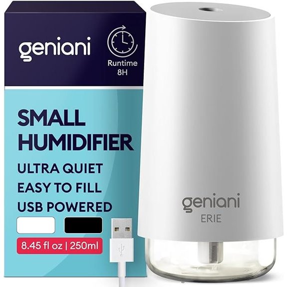 GENIANI Portable Ultrasonic Cool Mist Humidifier