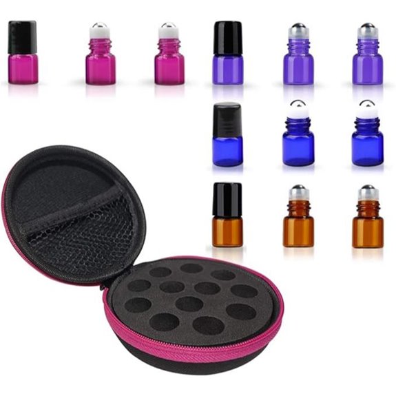 Round Hard Shell Case for 1/4-5/8 DRAM Essential Oil Bottles