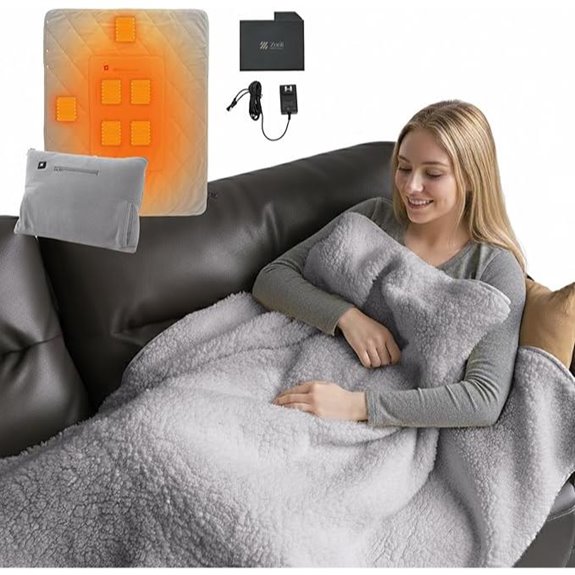 rechargeable battery heated blanket