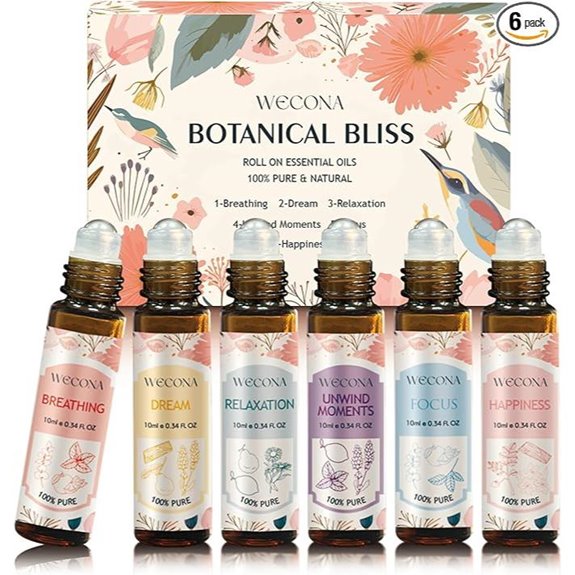 Aromatherapy Essential Oil Roll-On Set (6x10ml)