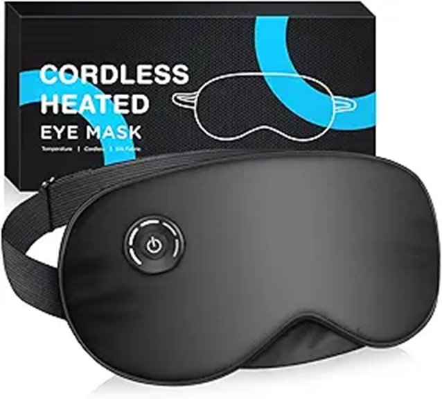Heated Cordless Silk Eye Mask for Dry Eyes