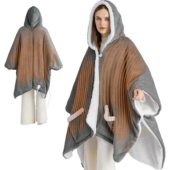 Bedsure Heated Blanket Wearable Shawl with Heat Settings