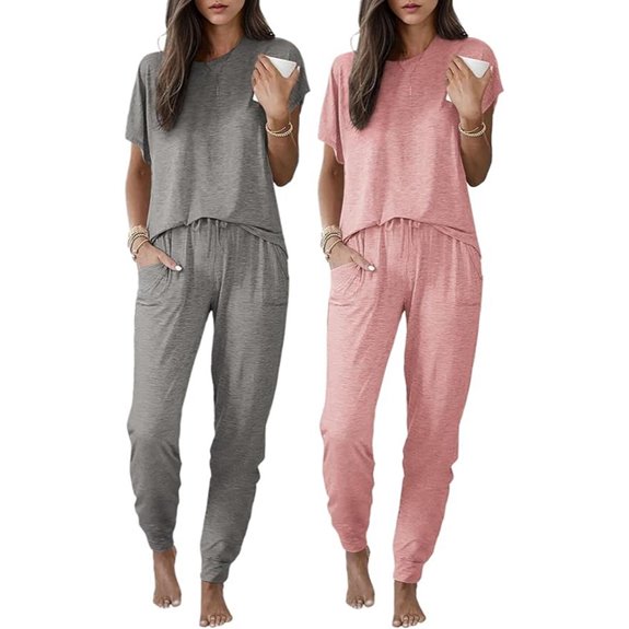 Ekouaer Women's Pajama Sets with Pockets (2-Pack)