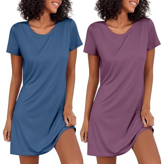 Ekouaer 2-Pack Women's Sleep Nightgowns