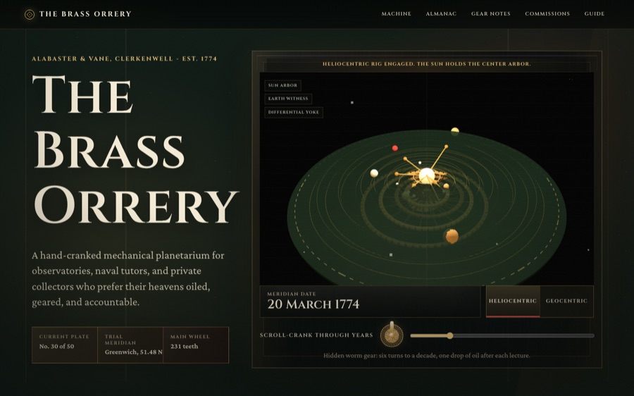The Brass Orrery - Alabaster & Vane, Est. 1774 (FABLE/175)