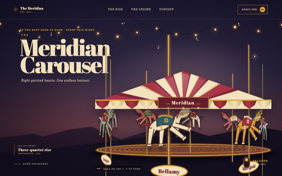 The Meridian Carousel — After Dusk, Since 1908